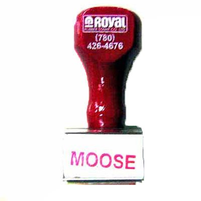 Rubber ID Stamp - Moose