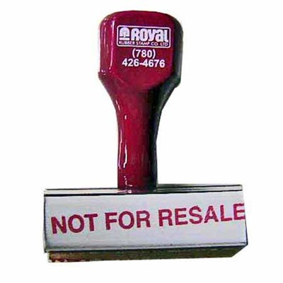Rubber ID Stamp - Not For Re-Sale