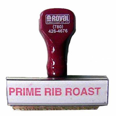 Rubber ID Stamp - Prime Rib Roast
