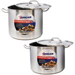 Stainless Steel Stock Pots (with Lids)