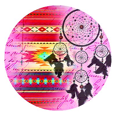 CAB19 - 1'', Assorted Patterns With Dream Catcher - Style 2