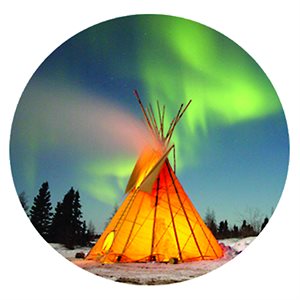 CAB25 - 1'', Tipi With Northern Lights - Style 1