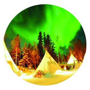 CAB29 - 1'', Tipi With Northern Lights - Style 5