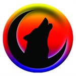 CAB71 - 1", Wolf Howling - Style 2
