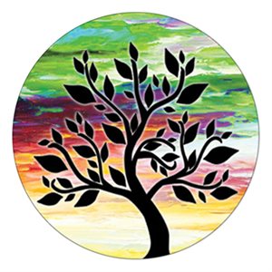 Cabochon - 1"  Tree Of Life Primary Colors