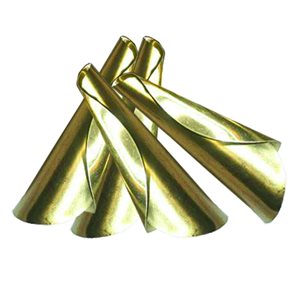Jingle Cones - Brass, Plain (100 pieces/bag) 