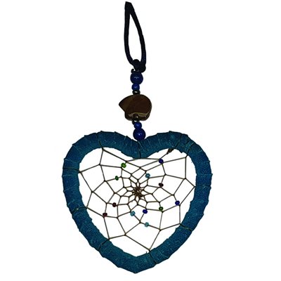 3" Heart Dream Catcher - Turquoise