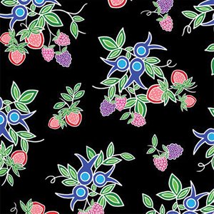 Fabric 13 Moons Berry Fast - Black