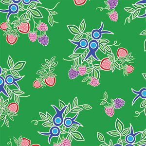 Fabric 13 Moons Berry Fast - Green