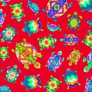 Tossed Turtles Pattern #28640 - Red