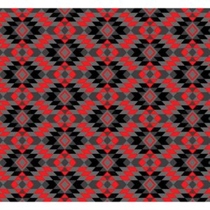 Kilim Pattern - Black/Red