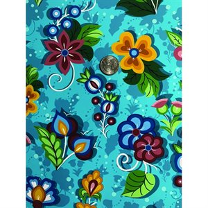 Fabric - Native Floral (Sg#3) - Blue