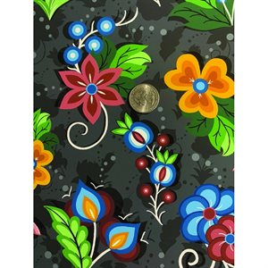 Fabric - Native Floral (Sg#3) - Charcoal