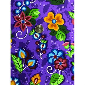 Fabric - Native Floral (Sg#3) - Purple