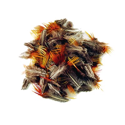 Natural Mini Feathers - Grey and Rust (3g)