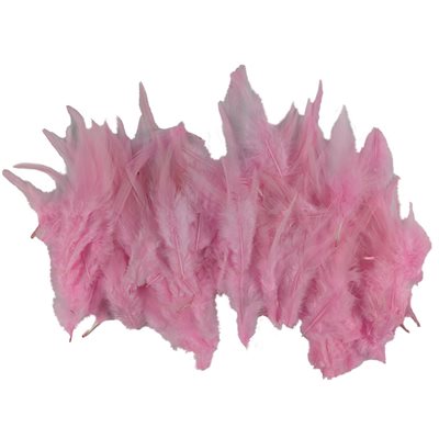 Hackle Feathers (6"+) Pink (1 oz)