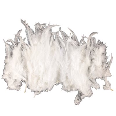 Hackle Feathers (6"+) White (1 oz)
