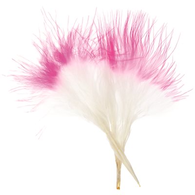 Marabou Fluffs - Pink/White
