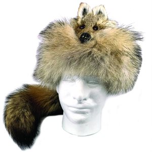Fur Hat - Coyote - Davey Crocket Style