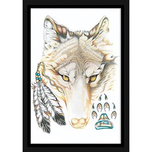 Framed Plaque - Wolfy (12X18)
