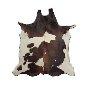 Cowhide Rug - Brown/White Spotted
