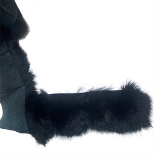 Rabbit Fur Strips - Black (2")