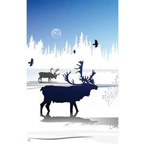 Gift Enclosure Card - Caribou Winter