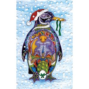 Gift Enclosure Card - Holiday Penguin