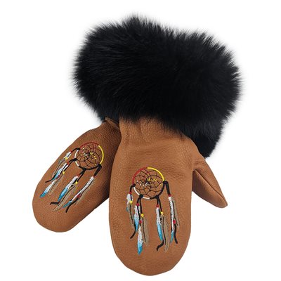 Deer Mitts Saddle W/Fur & Dream Catcher (Small) 