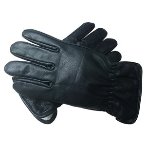 Buffalo Leather Gloves - Black, Unlined