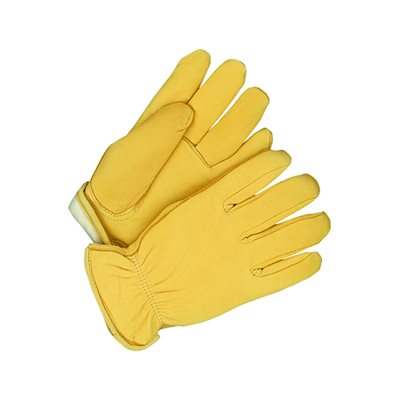 Deerskin Leather Gloves - Men's, Tan, Lined (Medium)