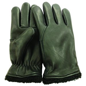 Mens Gloves With Pile Lining (Black)