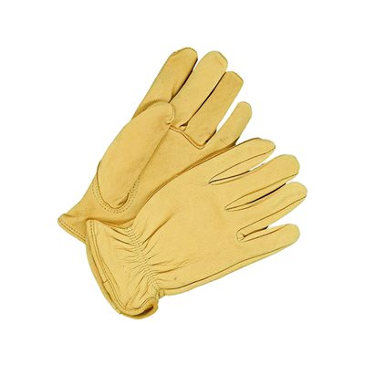 Deerskin Leather Gloves - Men's, Tan, Unlined (Medium)