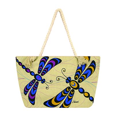 Cotton Rope Beach Bag - Dragonfly