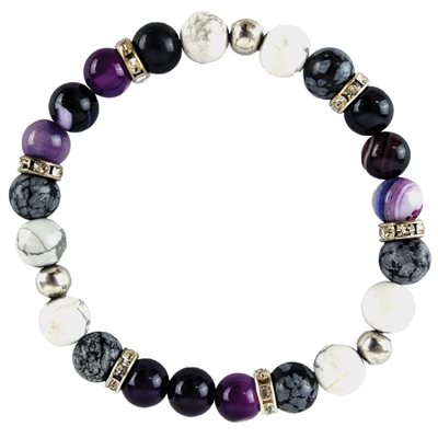 Bracelet Kit - Purple Agate & Howlite