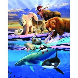 Diamond Painting Kit 30 x 40 - Alaska Animals