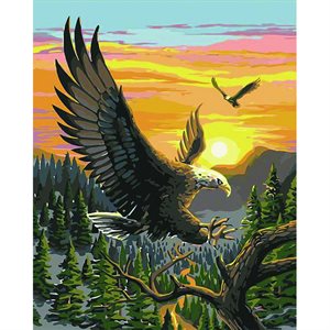 Paint By Numbers Kit - Flying Eagle Sunset