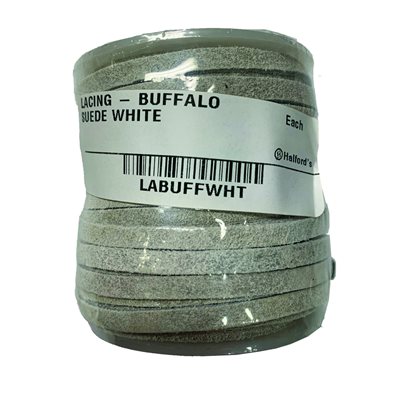 Buffalo Suede Lacing - White