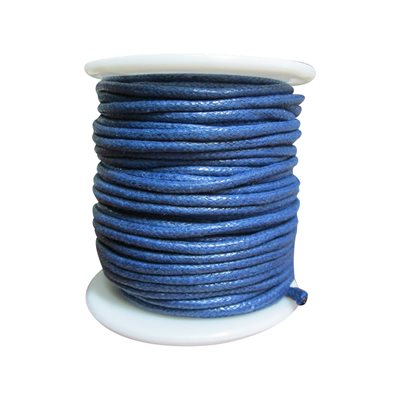 Cotton Wax Cord - Royal Blue (2 mm)