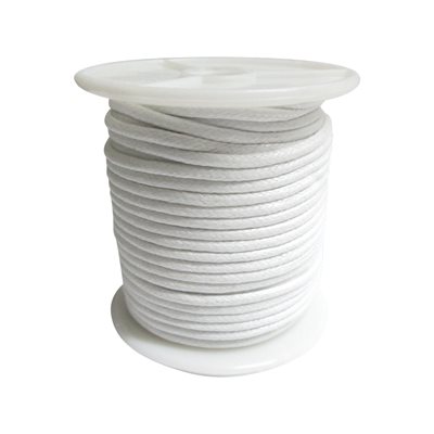 Cotton Wax Cord - White (2 mm)