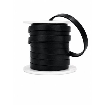 Flat Leather Lacing - Black (5 m)