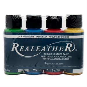 Acrylic Leather Paint - Primary Colours (4 Pack)