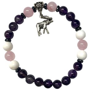 Lava Bracelets - Purple Agate, Rose Quarts, Tridacna