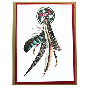 Handmade Card - Feather Wheel