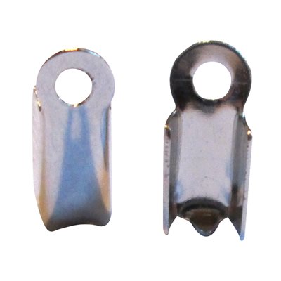 Fold-Over Ends - Silver (4 mm)