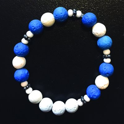Lava Bracelets - Blue & White