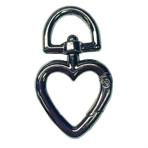 Heart Swivel Hook Silver (10/Package)