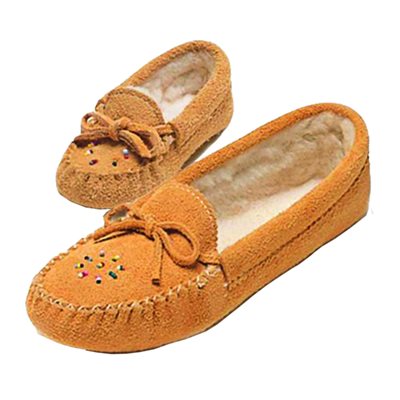 Suede Moccs With Lining - Junior 13