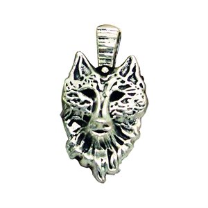 Silver Wolf Head  (10 Pieces)