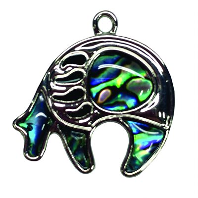 Pendant - Abalone Otter (with Paw)